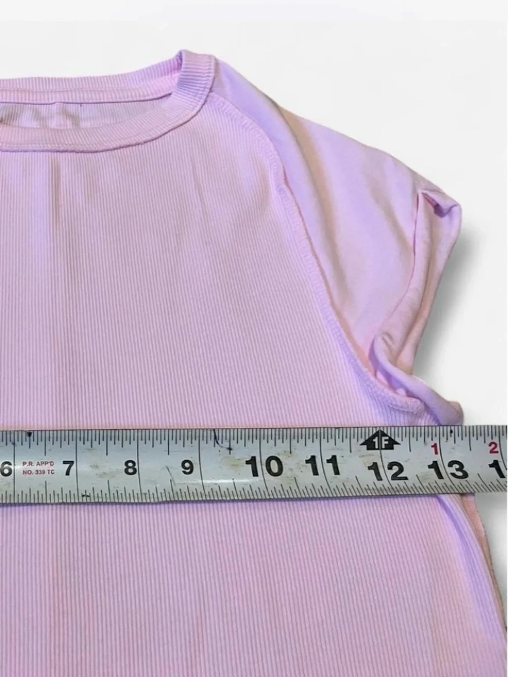 Free People We The Free Pink Ribbed Cap Sleeve Baby Tee Size M